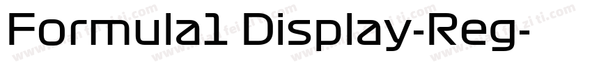 Formula1 Display-Reg字体转换